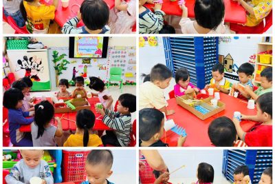 Mầm 2: Hoạt động: Bé làm lồng đèn